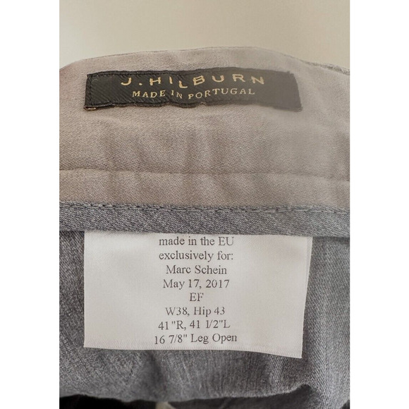 J Hilburn Pants Mens 38 Gray The Deconstructed Trouser Pants - Picture 3 of 5
